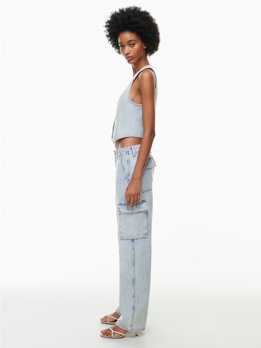 Denim Forum The '90s Edie Lo-rise Cargo Jeans - Picture 3 of 11